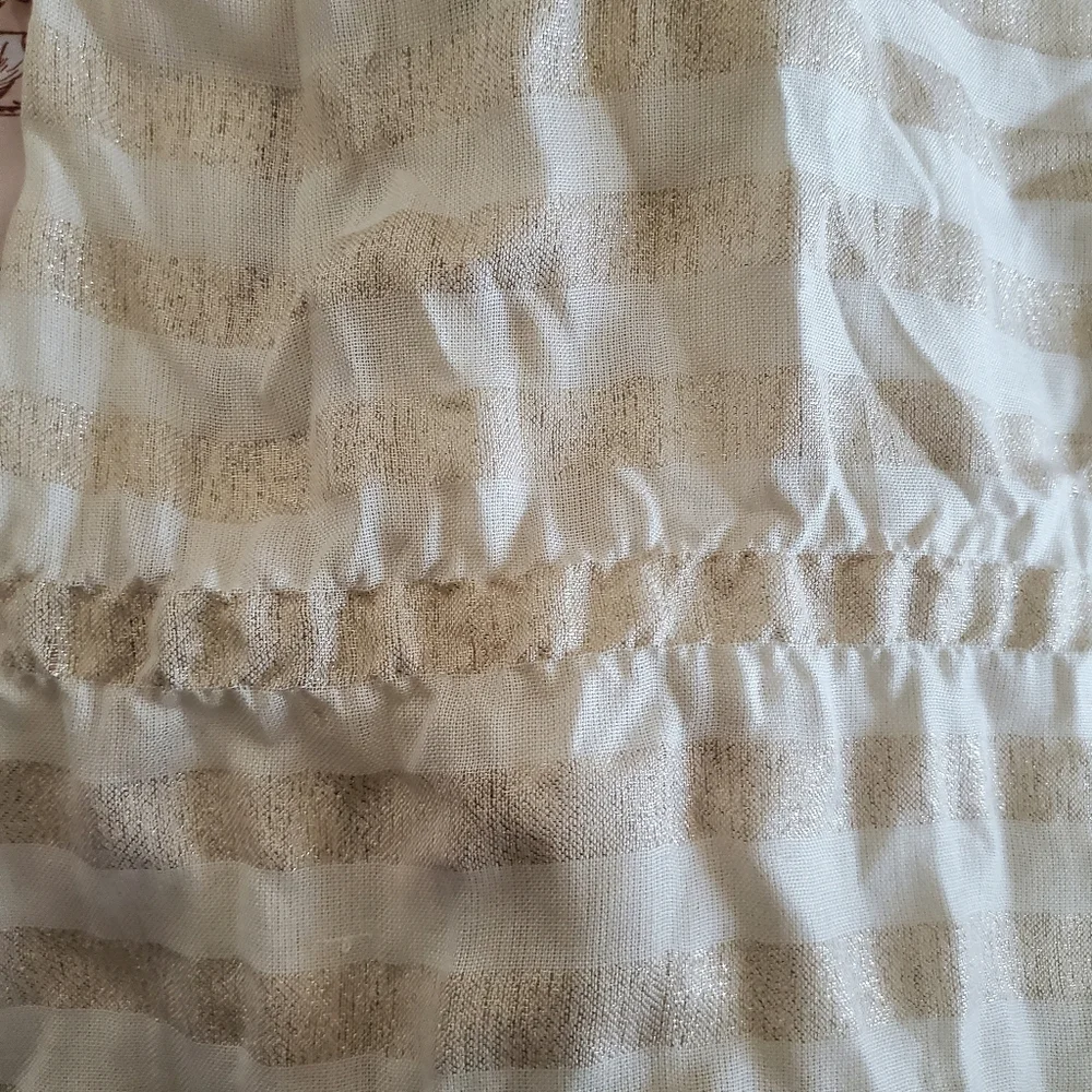 Cream And Gold Scarf